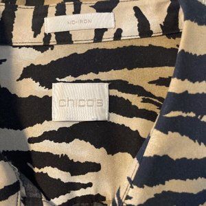 💥FINAL PRICE💥 Chico's Women's Zebra Print Tunic Size 2 (large)